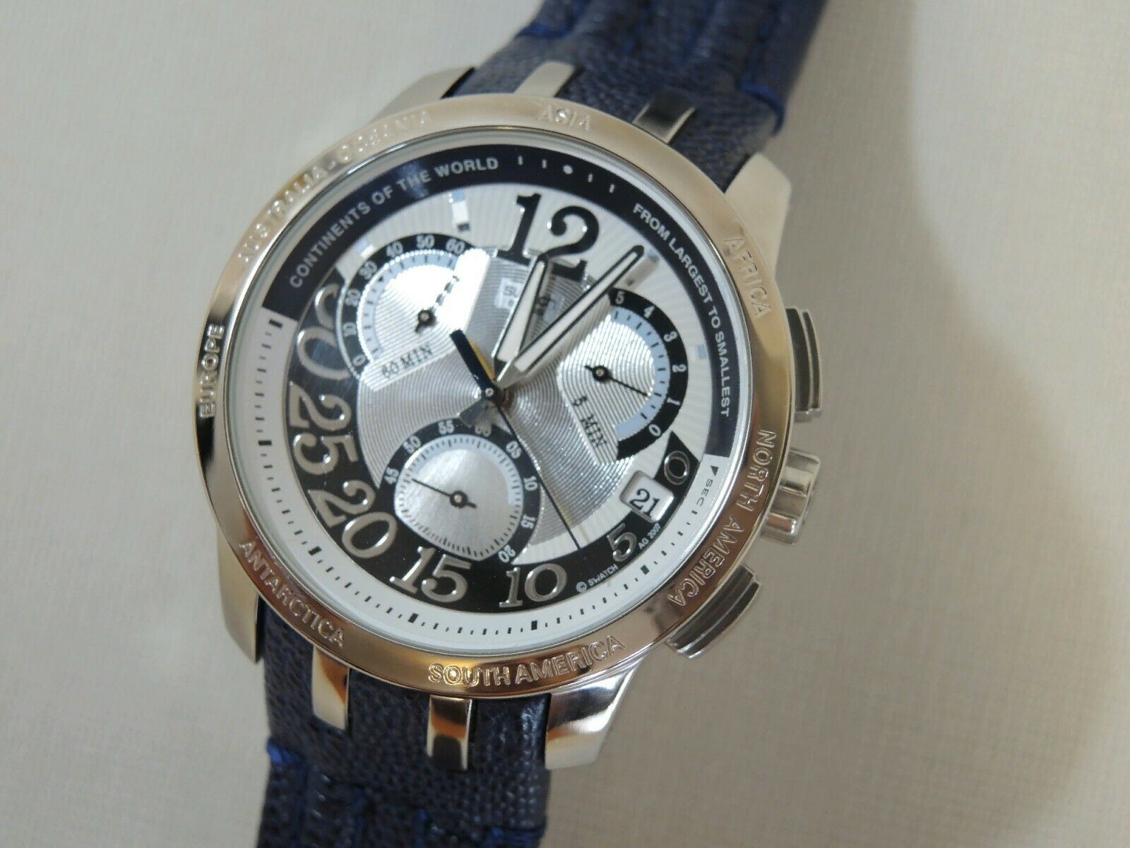 Swatch Irony Retrograde Watch ETHNIC ELEGANCE YRS404 Chronograph