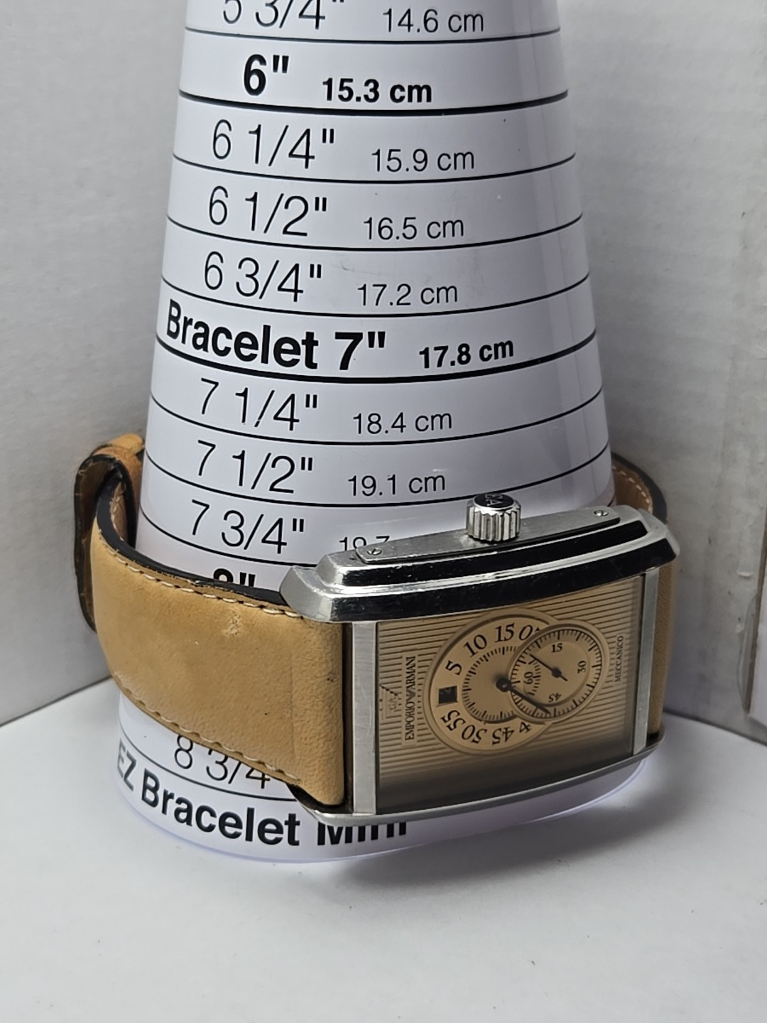Rare Mens Emporio Armani Meccanico Jump Hour Tank Automatic Watch