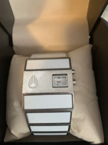 WHITE NIXON ROTOLOG DIRECT TIME TECHNOLOGY STAINLESS STEEL WATCH WatchCharts