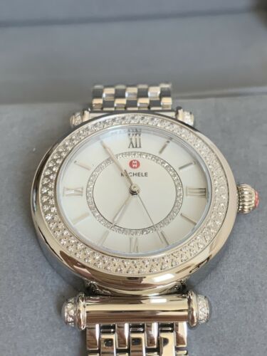 Michele caber diamond on sale bracelet watch 35mm