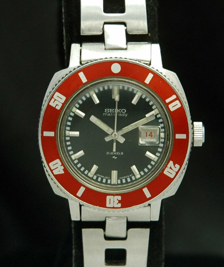 1960s SEIKO MATIC LADY 21 JEWELS AUTOMATIC Boy RED DIVER WATCH 21J VTG  2517-3270 | WatchCharts