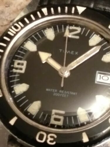 Vintage Ultra Rare 1970 Timex Skin Diver 200Ft Men's Divers Watch