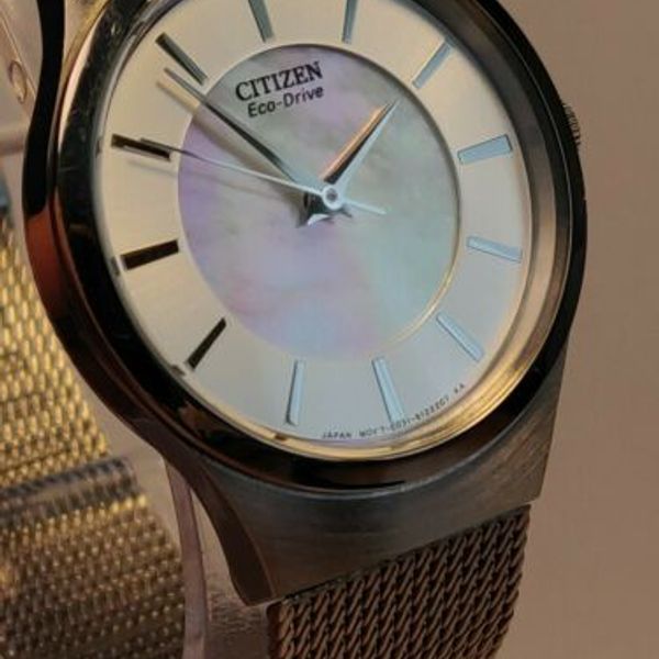 Citizen Eco Drive Mother of Pearl Dial Silver Steel Strap Watch For Women - EM0331-52W main image 1