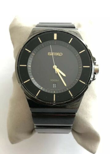 Seiko 7N42 L-0FK0 Quartz Analog Watch Black With Date | WatchCharts