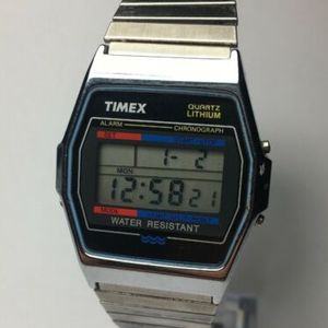 Vintage Timex Lithium Quartz Digital Watch Alarm Chrono SS Band Works GUC |  WatchCharts