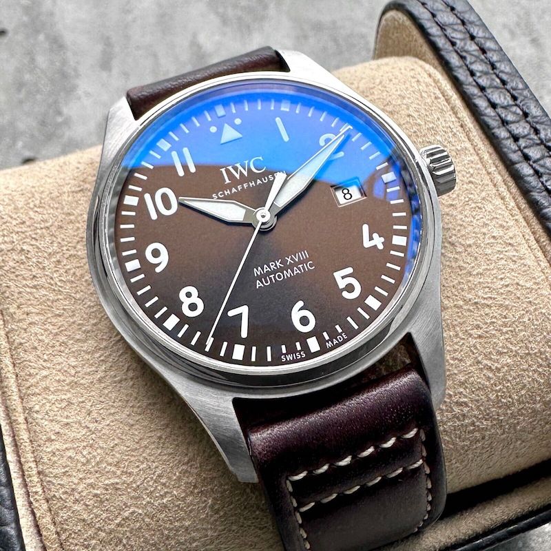 2021 IWC Pilot Mark XVIII Brown Dial IW327003 Box and Papers