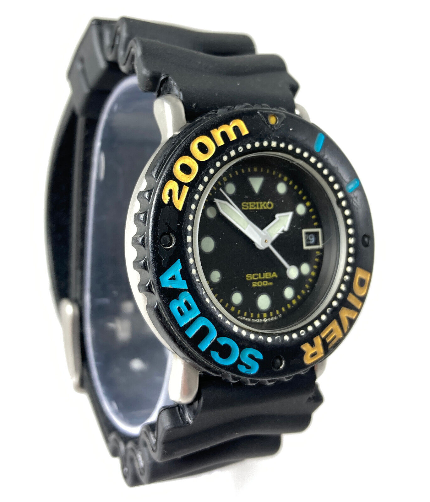 SEIKO 腕時計 電池交換済み ダイバー 200m 5H25-6A1C