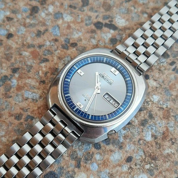 Seiko 5 Actus SS 25 Jewels Auto 6106 6400 Kanji July 1969 Blue