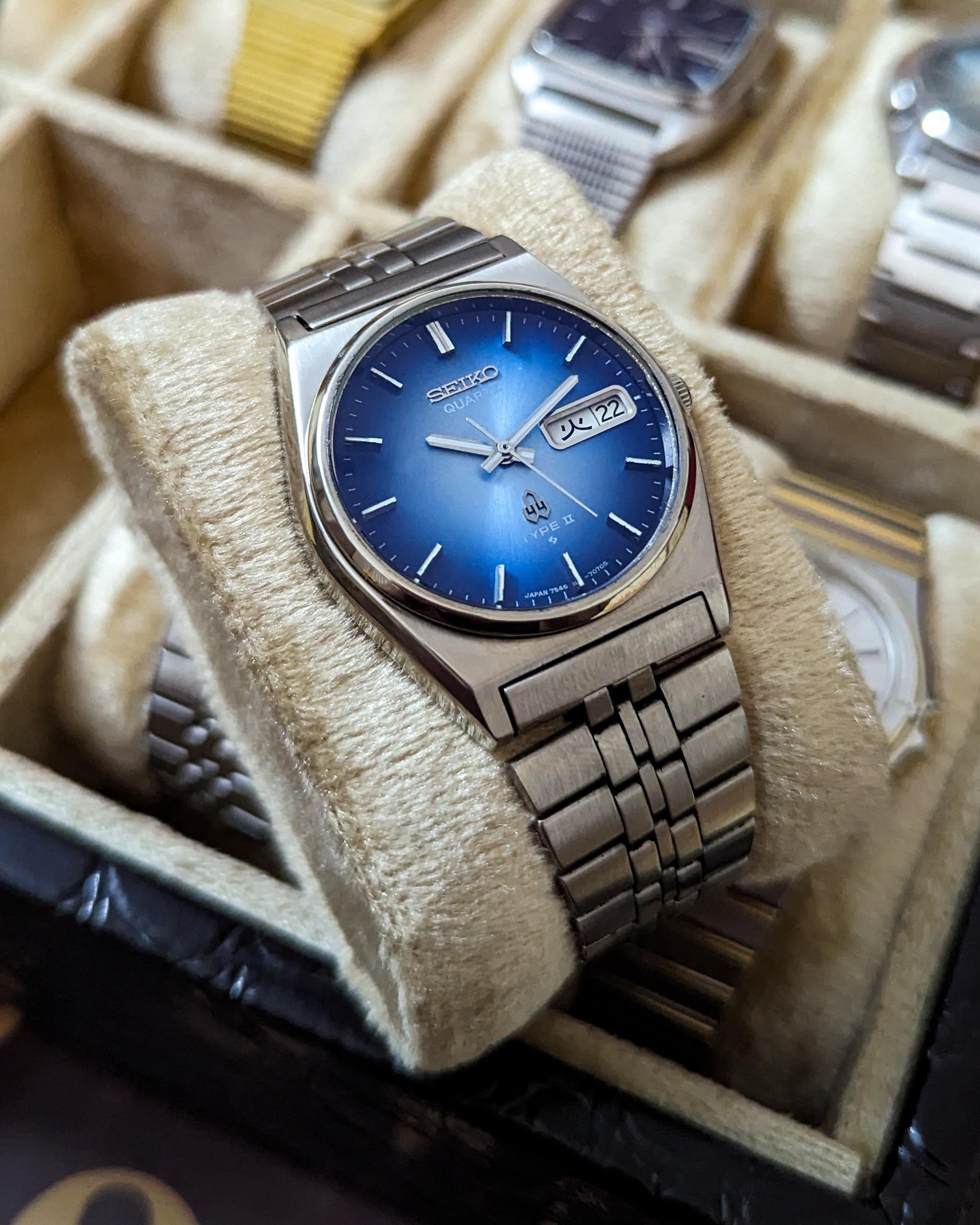 WTS] Seiko Type II Blue dial ???? - Ref no.7546-7070 - kanji day