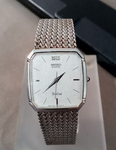 NEAR MINT * Vintage Seiko Dolce Tank Shape 9521-5210 Quartz Men's