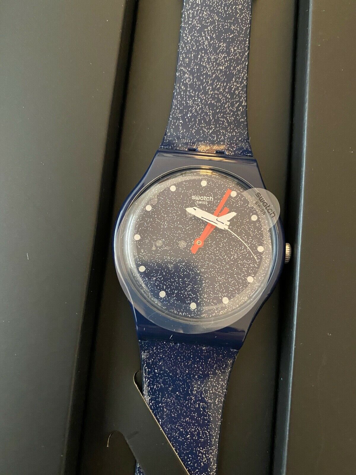 Glittery BLUE NEW Swatch Watch 34mm Silicone Band With Battery in Box Never  Worn GE285 Fun Shiny Swatch Watch a Great Watch for Everyday - Etsy