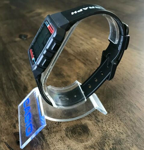 NEAR MINT Vintage 1986 Casio AE-20W Twin Graph Watch w/ ORIGINAL