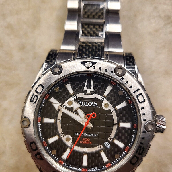 Mens Bulova Carbon Fiber Precisionist Champlain Watch 96B156 WatchCharts Marketplace