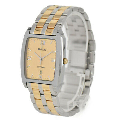 RADO Diastar 129.0570.3 gold Dial SS/GP Quartz Men's Watch Q#96522