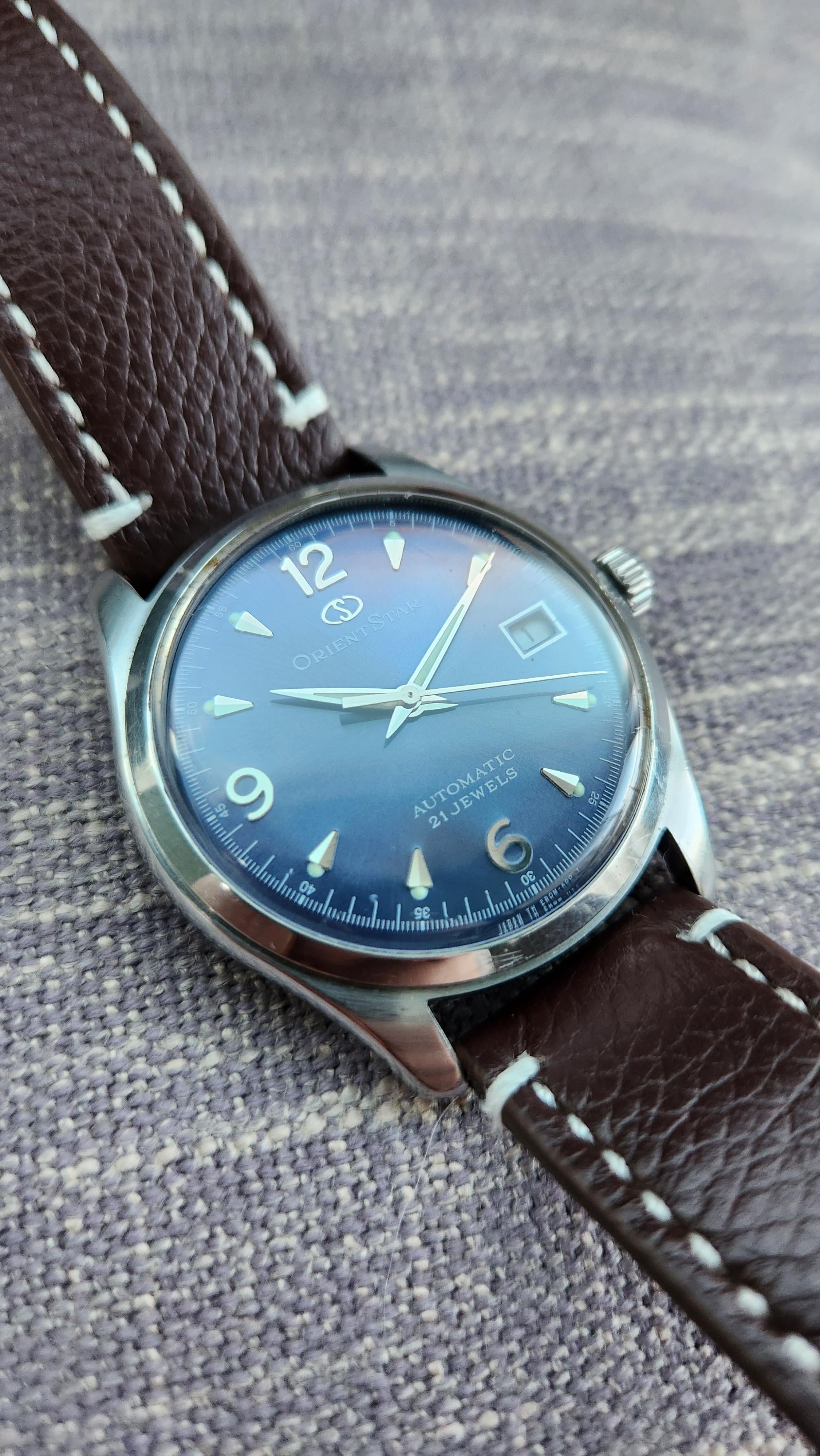 Orient Star WZ0031ER Men\u0027s Automatic Watch Blue 38mm Stainless