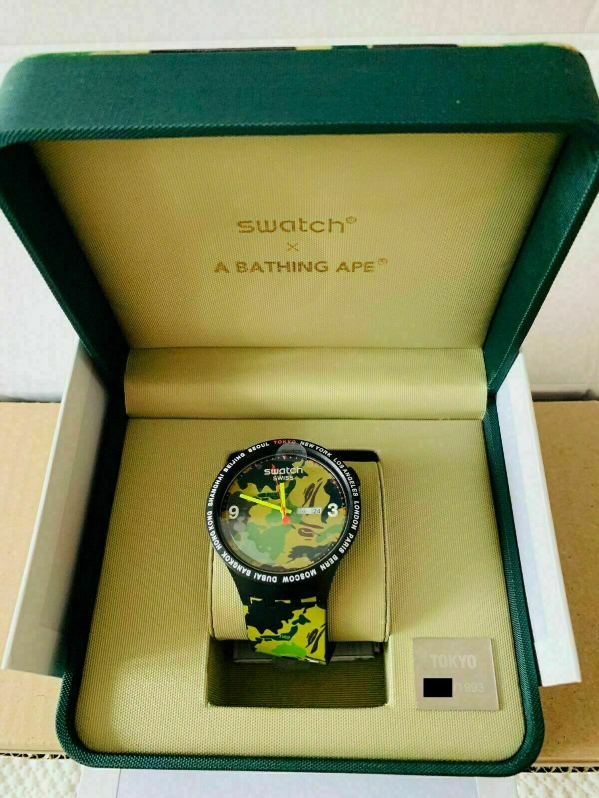SWATCH X BAPE TOKYO LIMITED EDITION OF 1993 WATCH - NEW CAMO JAPAN