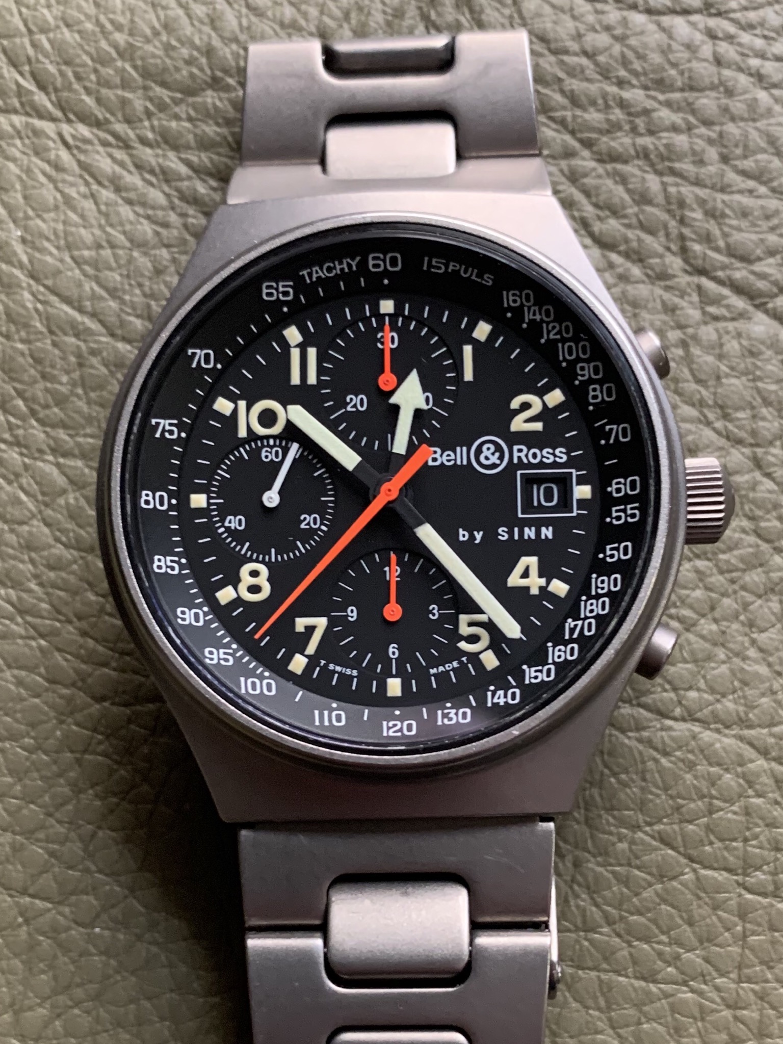 FS Bell Ross Space 2 GMT Ti double branded Sinn 144 w Full