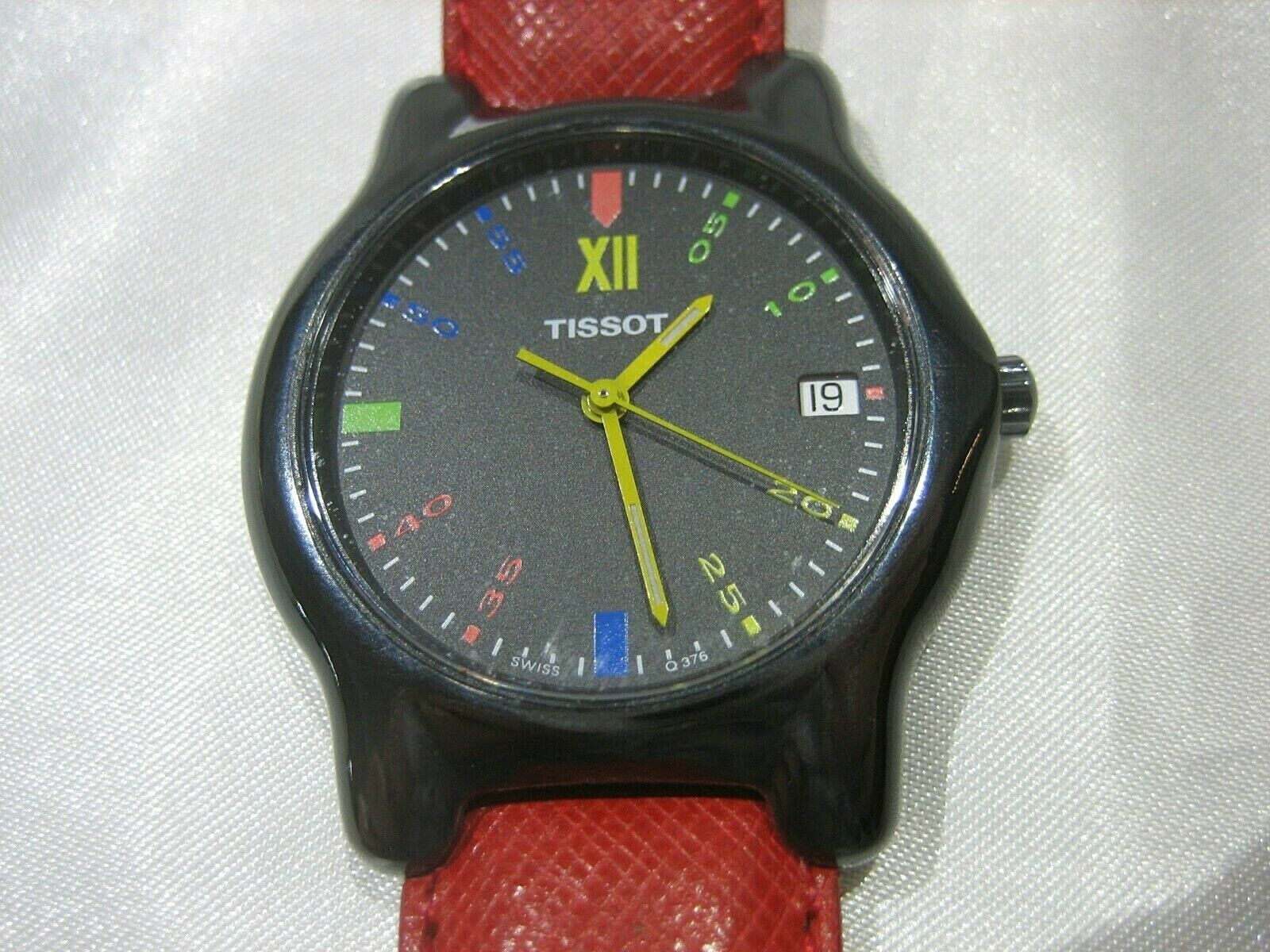 RARE VINTAGE TISSOT CERAMIC CASE BLACK FACE SWISS Q