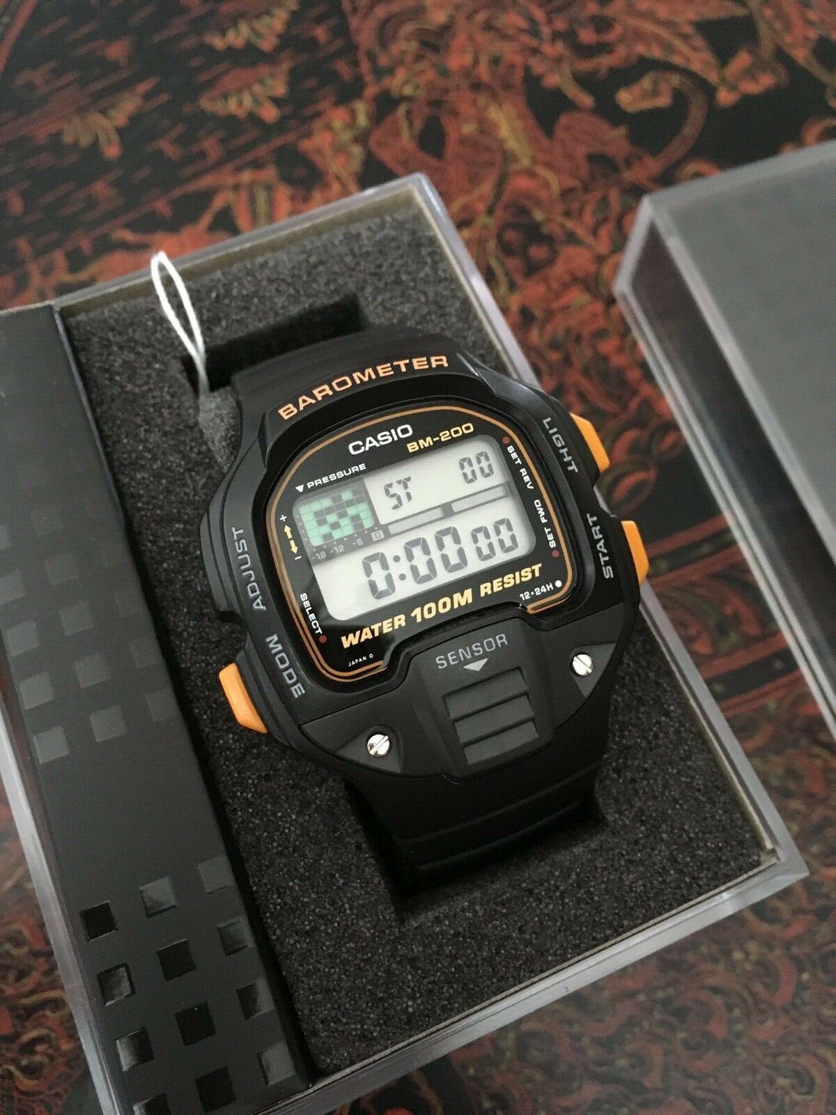 90's CASIO BM-200 バロメーター デジタル腕時計 Casio BM 200 -Barometer & Altimeter - Weather station - Rare