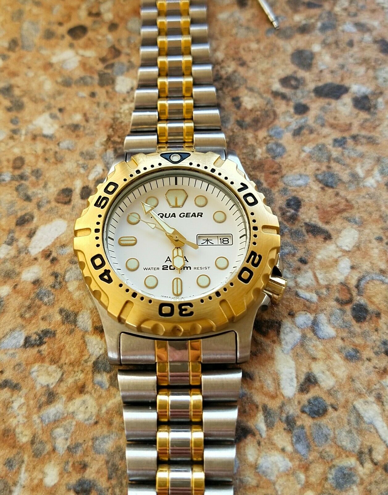 Seiko Alba Aqua Gear 200m Quartz Watch V736 6A10 Kanji JDM