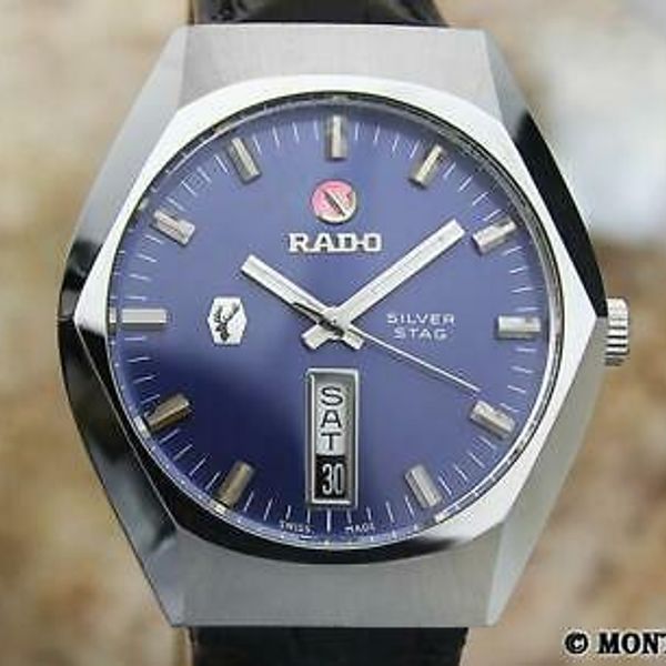 Rado Silver Stag 36mm Men's 1970s Swiss Made Vintage Automatic 
