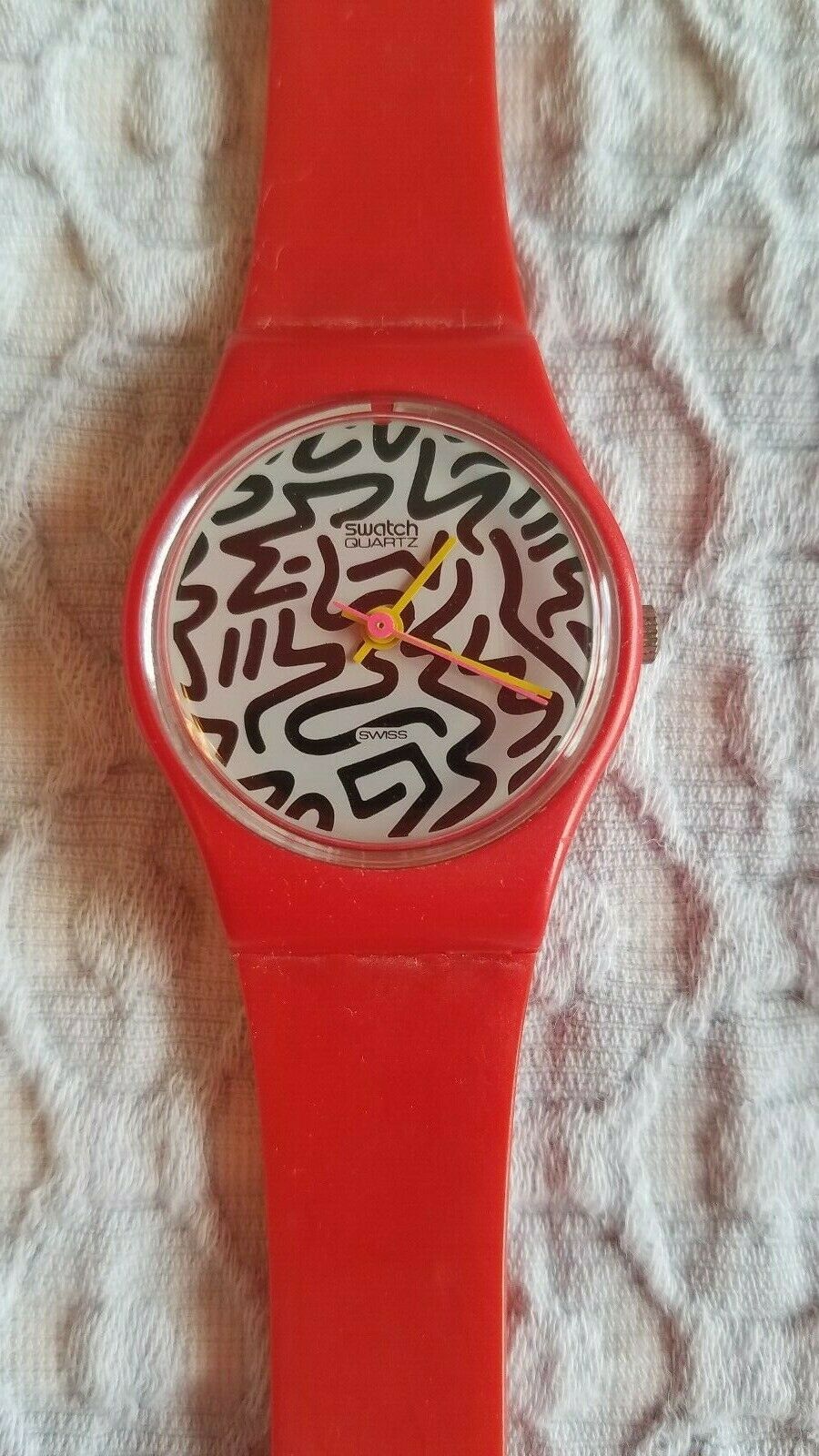 Vintage Swatch Watch 1984 Squiggly LR104 Womens for sale