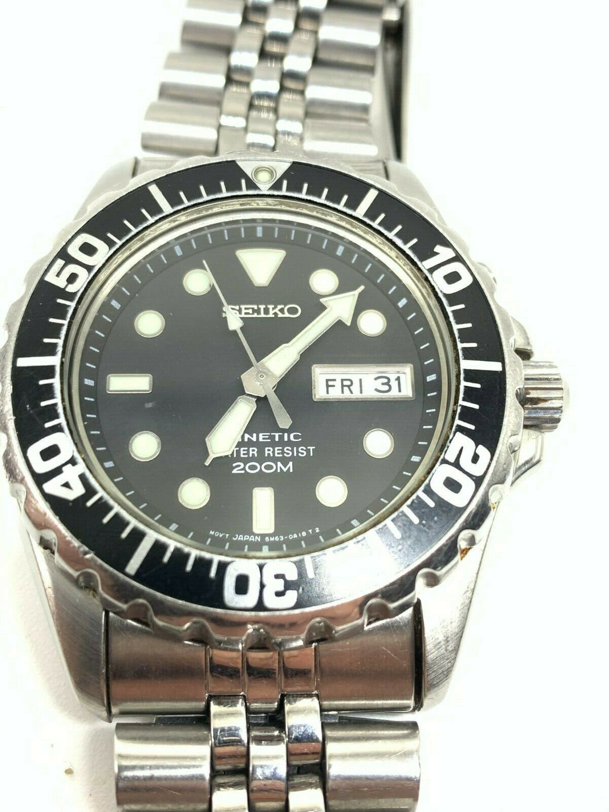 Vintage SEIKO Kinetic 200m Divers Watch 5M63 0A10 WatchCharts