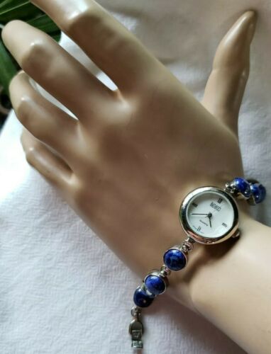 Badavici Sterling And Lapis Watch BADAVICI .925 Sterling Silver Mother of Pearl Ladies Blue  main image 3