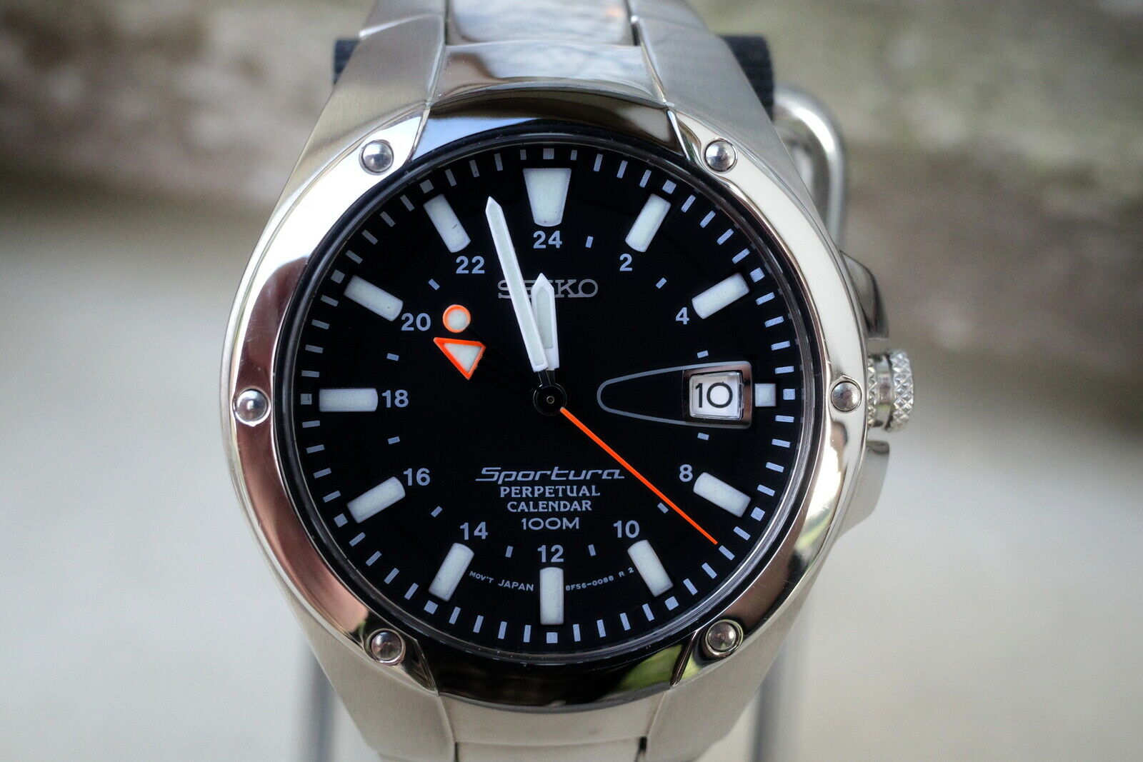 Seiko sportura gmt slt047 8f56-0090 perpetual calendar - 10y 