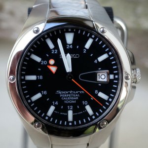 セイコー スポーチュラ パーペチュアルカレンダー GMT 8F56-0090 Seiko sportura gmt slt047 8f56-0090 perpetual calendar - 10y