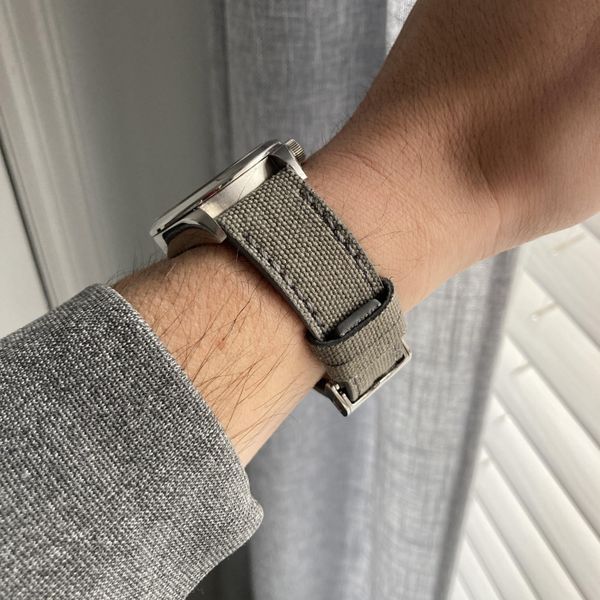 [WTS] Custom Aaron Bespoke straps) grey canvas strap for Tudor