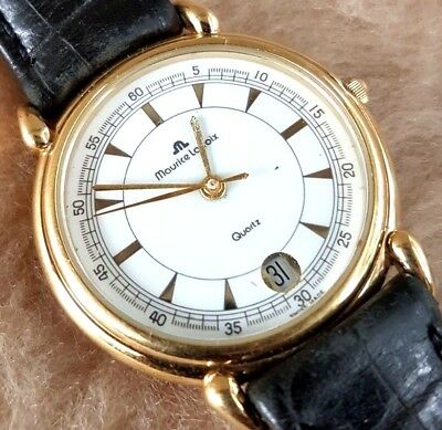 MAURICE LACROIX Classic 92964 Quartz Teardrop Lugs GOLD Pl. 32mm