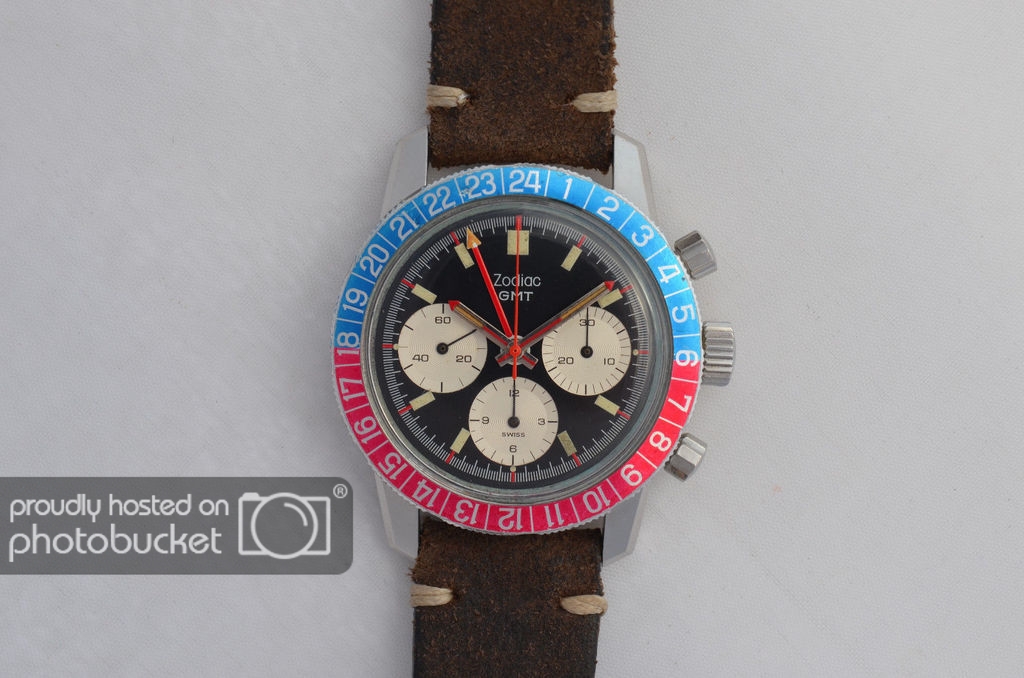 Zodiac Heuer Autavia GMT 2446C Pepsi Untouched Vintage Chronograph