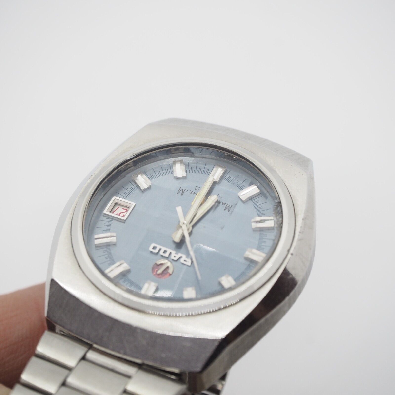 Rado Mannheim 702 Watch Men's Automatic Blue Dial Date Round