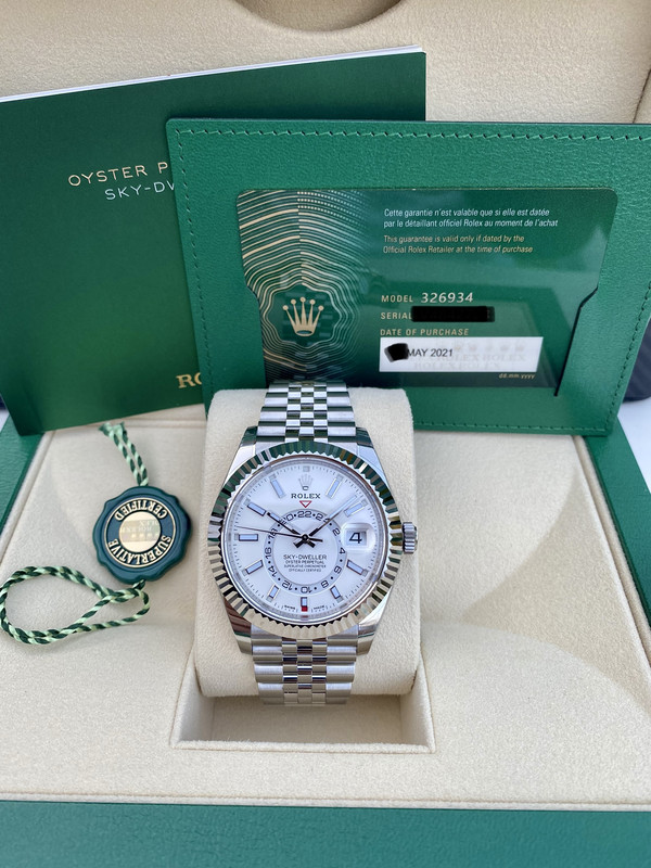 FS: BNIB Rolex Sky-Dweller 326934 Jubilee White Dial