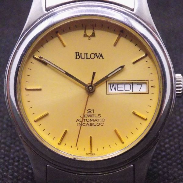 BULOVA 21 Jewels Automatic Incabloc model no.31121 Gents Swiss Steel ...