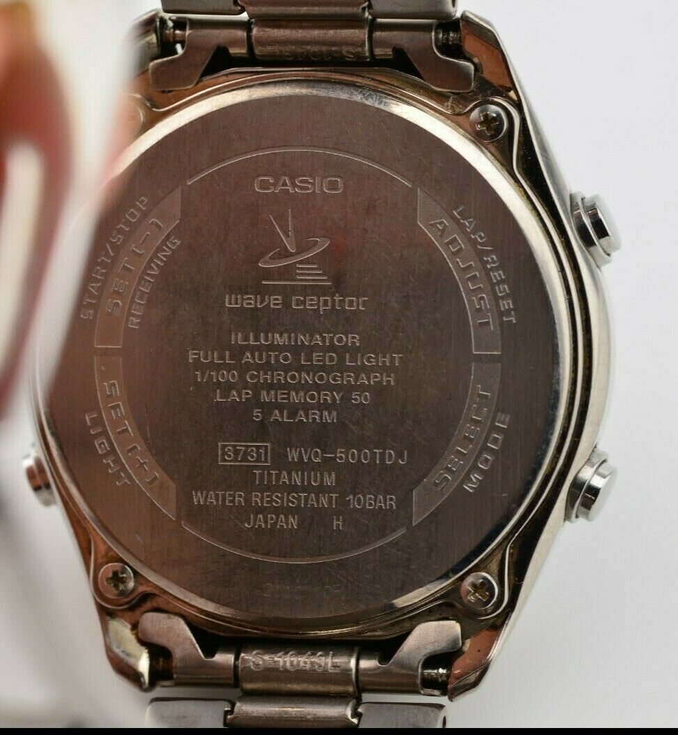CASIO WAVE CEPTER 3731 WVQ-500TDJ チタン USED g00638P