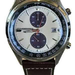 Citizen Eco-Drive Chronograph Tachometer Men's Brown deals Leather