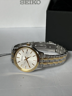 SEIKO Two Tone ESSENTIALS Stainless Steel Women s Watch SUR410