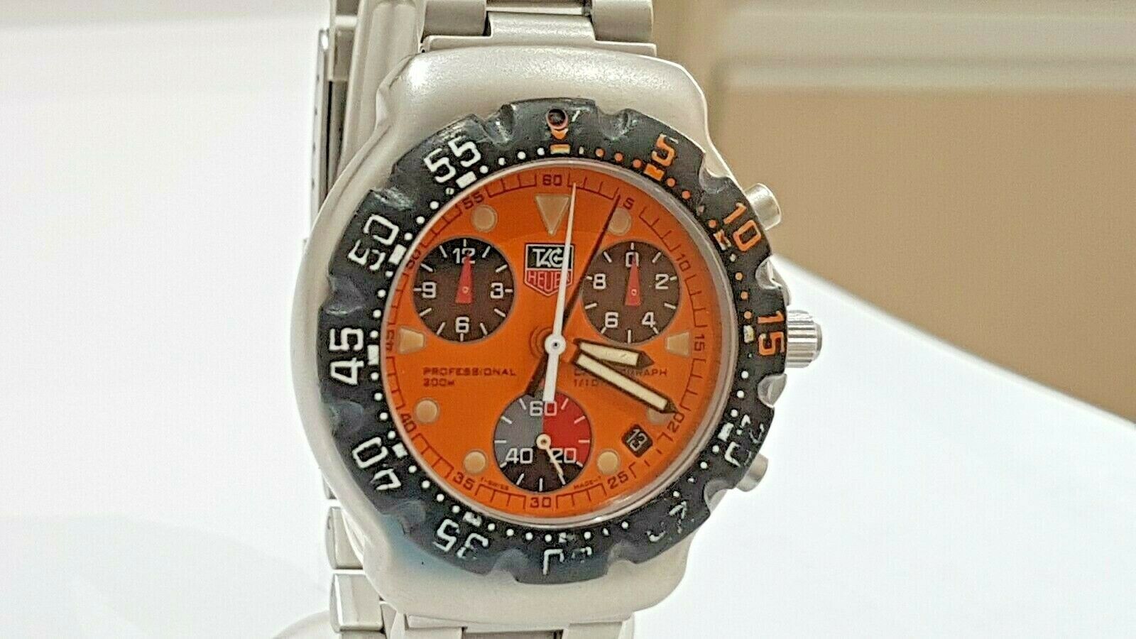 Tag Heuer Formula 1 FIA Chronograph ref CA 1214 Orange Dial