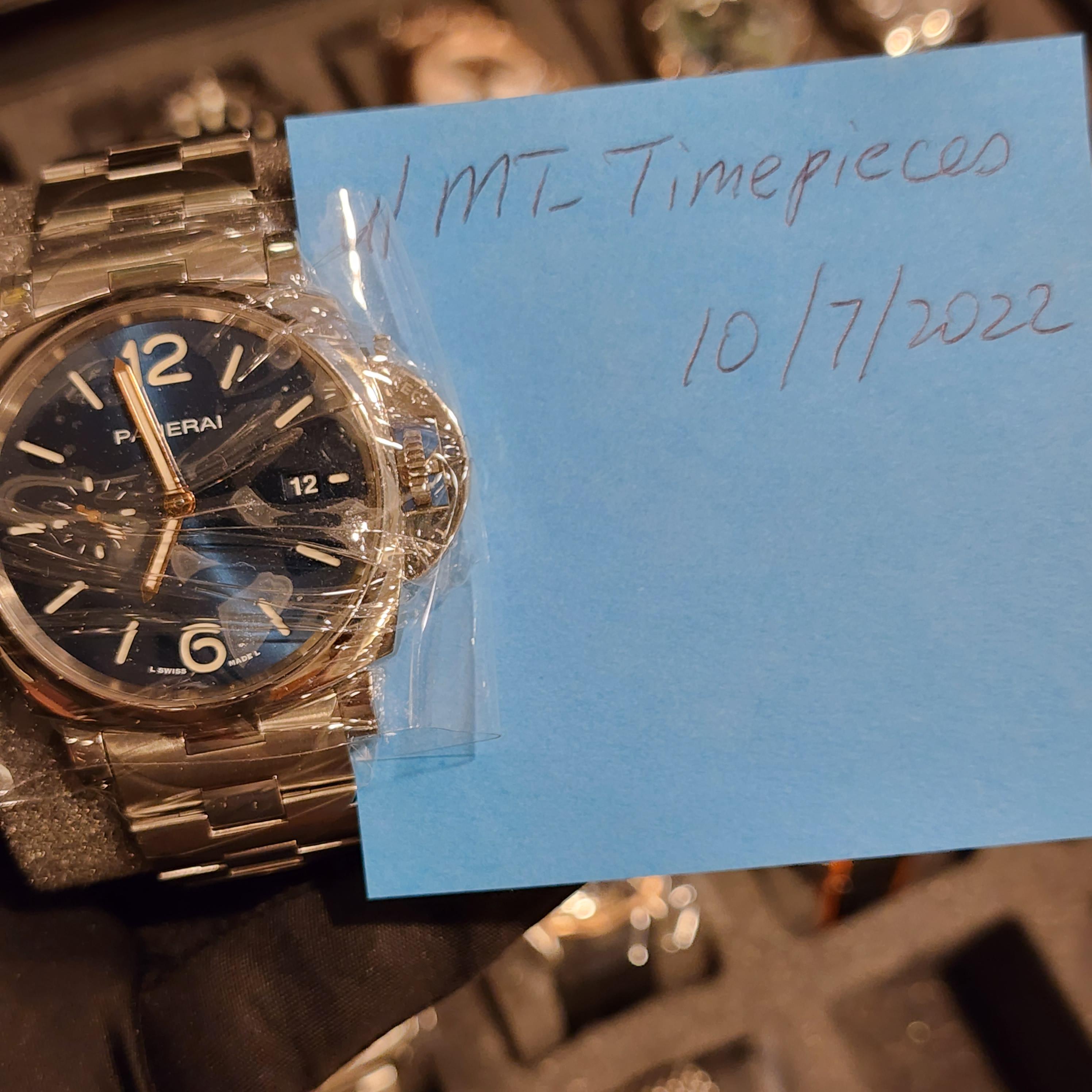 WTS WTT PANERAI PAM 01124 1124 LUMINOR DUE 42MM BLUE STAINLESS