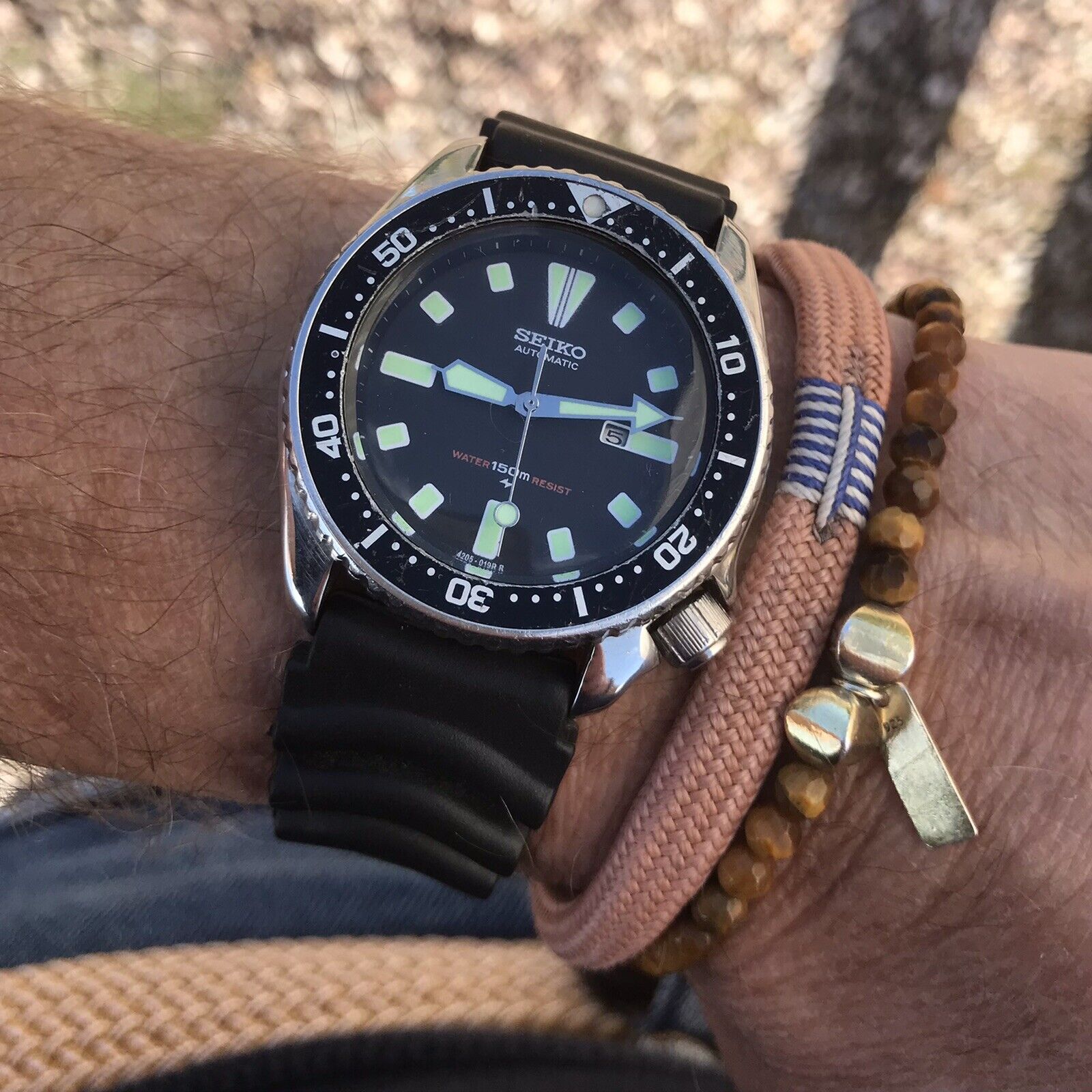 SEIKO レーシングマスター　80s vintage セイコー watch Superb vintage Seiko 4025-0152 mid size 150m automatic divers