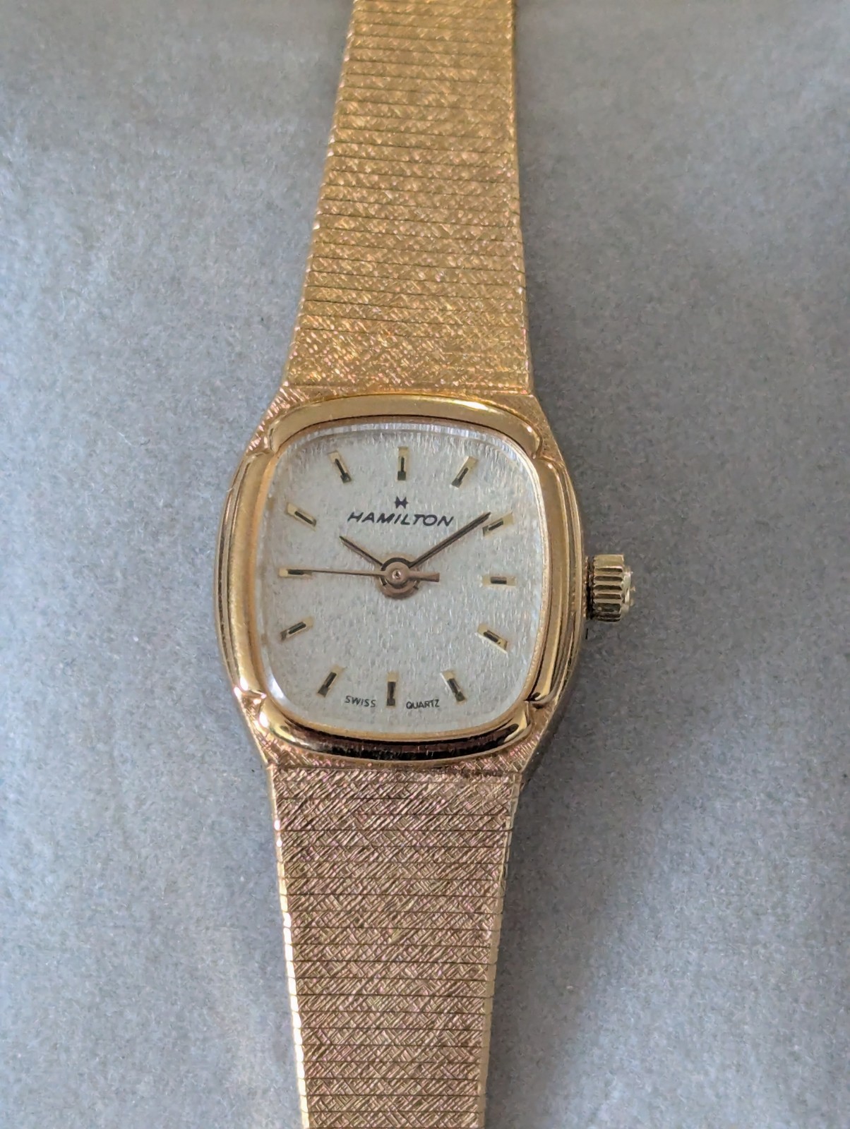 Hamilton 8644 Gold Tone 7 Jewel V8 Women's Watch w/ Box Swiss
