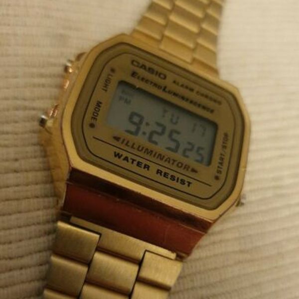 casio alarm chrono gold