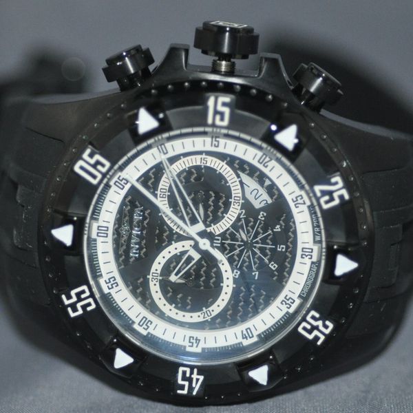 Invicta Men's Excursion Chronograph Black Dial Black Polyurethane Watch ...