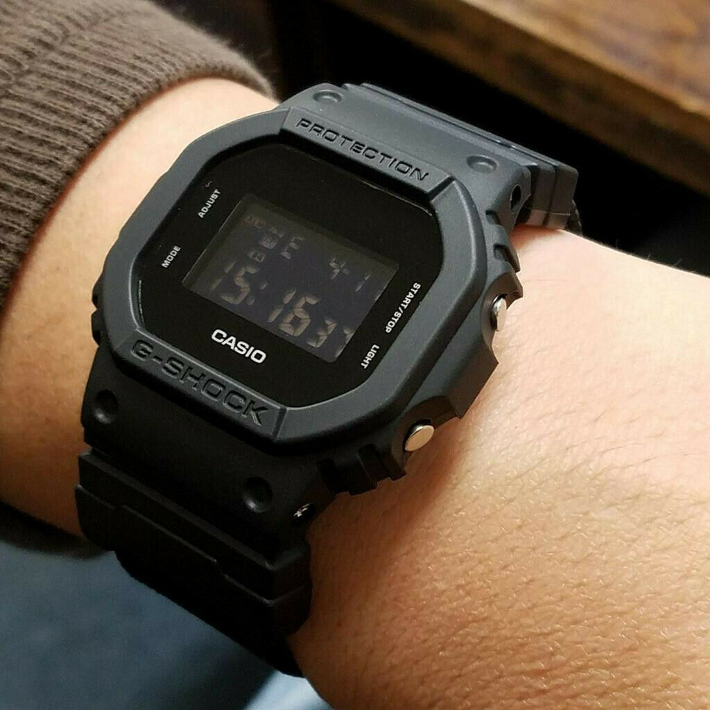 Casio G-Shock Digital Watch Black Cloth Band DW-5600BBN-1