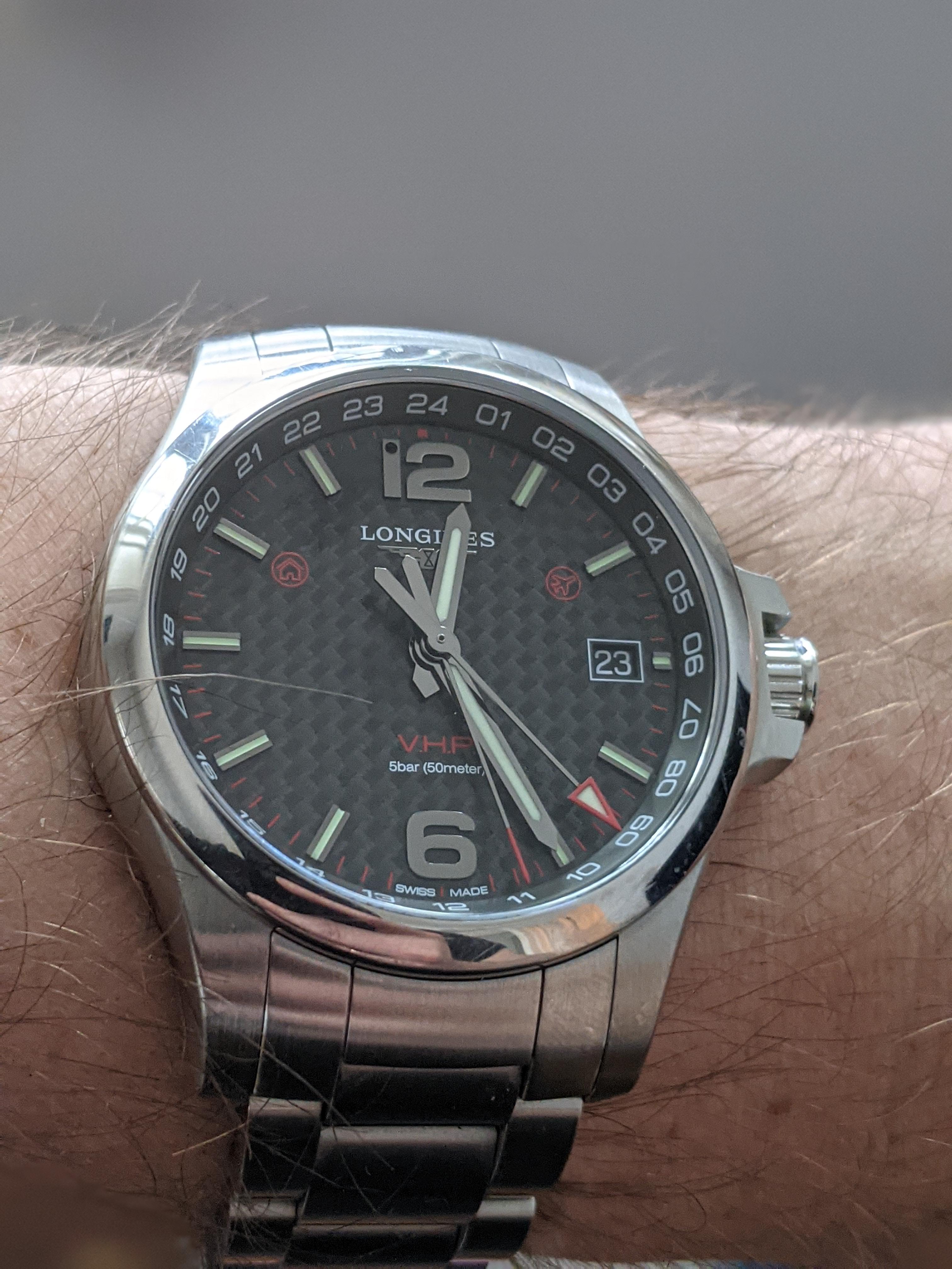 WTS Reduced Longines VHP GMT with Carbon Fiber dial ref L3