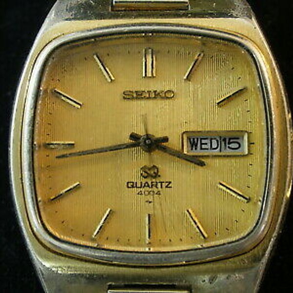 Men's Vintage Japan SEIKO 4633 Quartz 4004 Gold Plated Wristwatch Watch |  WatchCharts