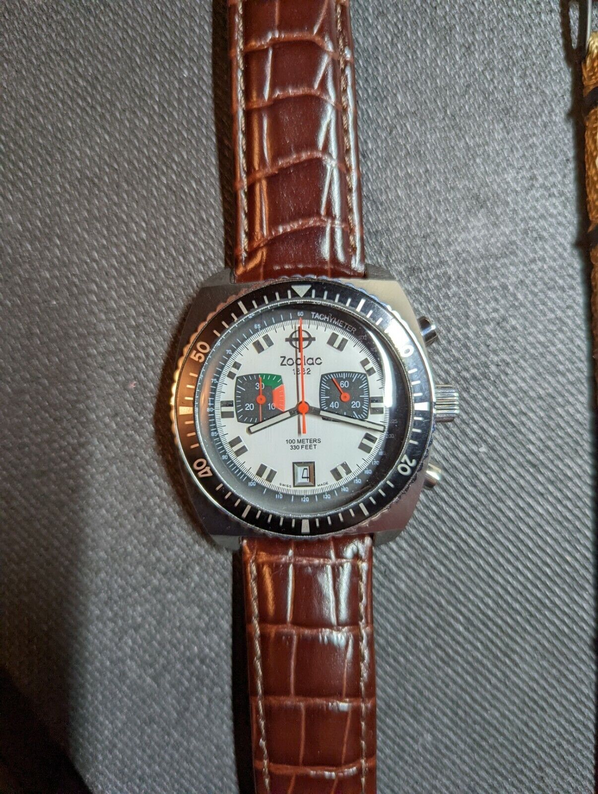 Zodiac Sea Dragon Z02211 Chronograph Panda Quartz Dive Sports