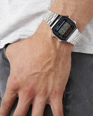 casio silver digital watch mens